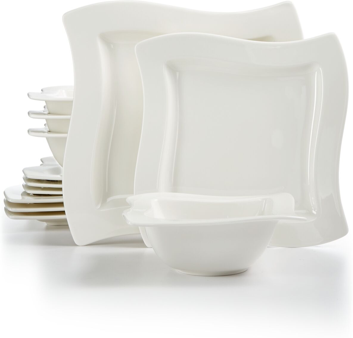 Villeroy & Boch New Wave Collection 12-Pc. Dinnerware Set, Created for Macy's, Service for 4 - White