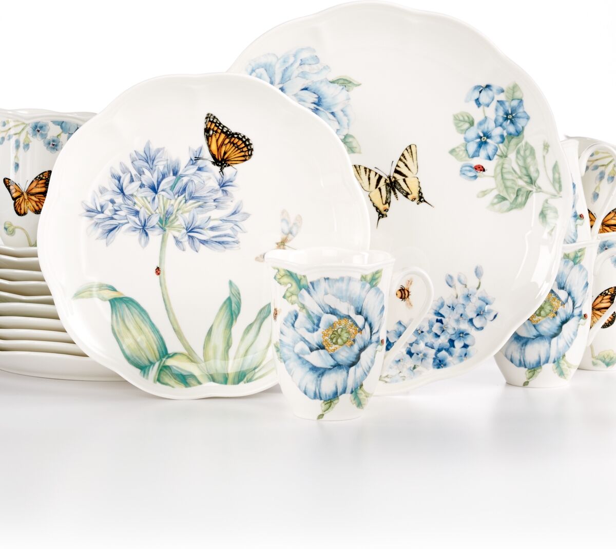 Lenox Butterfly Meadow Blue 18 Pc. Dinnerware Set, Service for 6, Created for Macy's