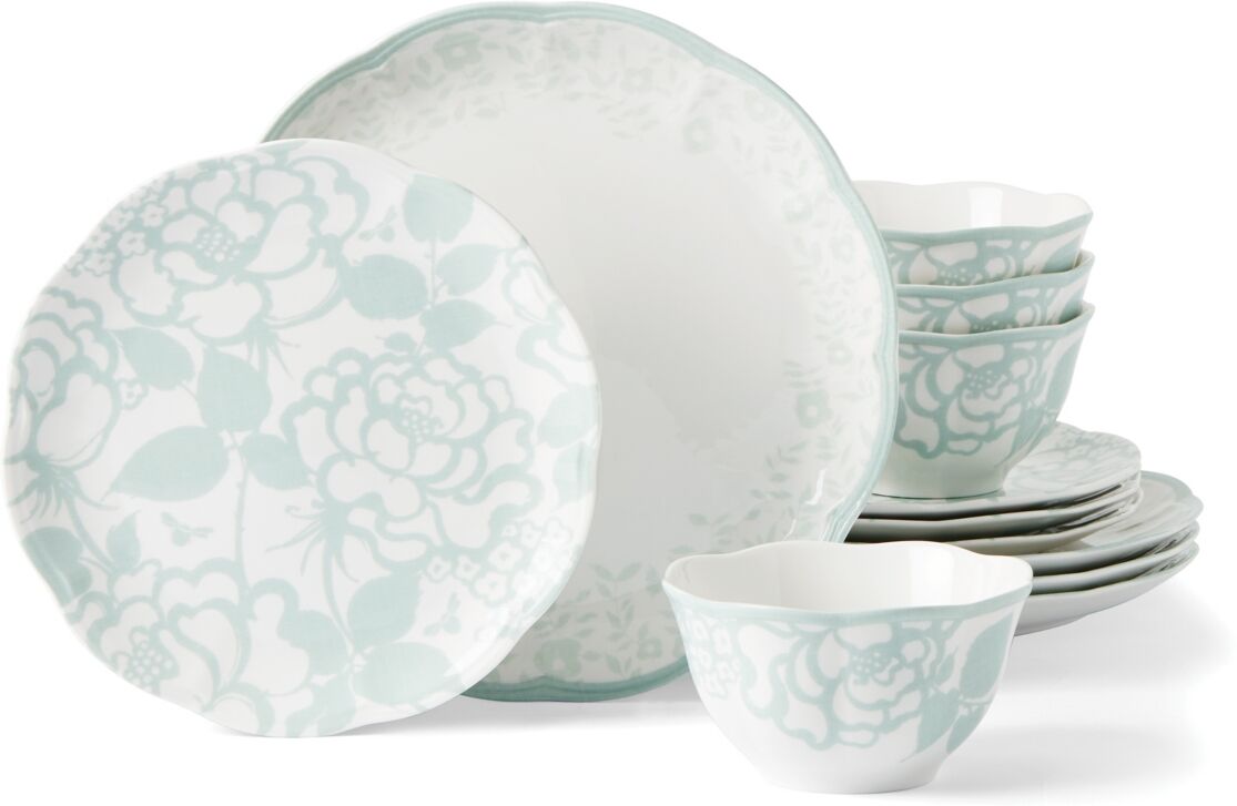 Lenox Butterfly Meadow Cottage 12 Pc. Dinnerware Set, Service for 4 - sage hue