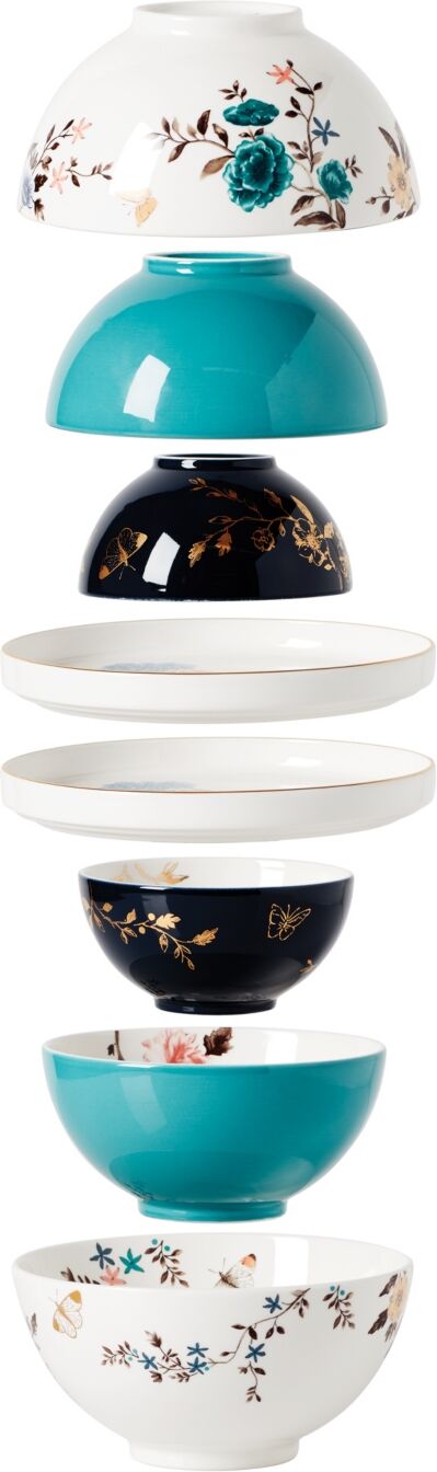 Lenox Sprig Vine Luna Nesting Dinnerware Set, 8 Piece - White