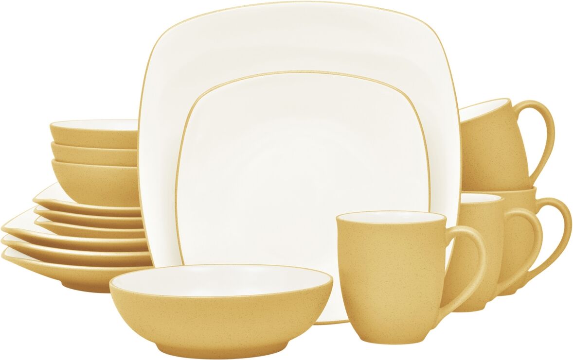 Noritake Colorwave Square 16-Pc. Dinnerware Set, Service for 4 - Mustard