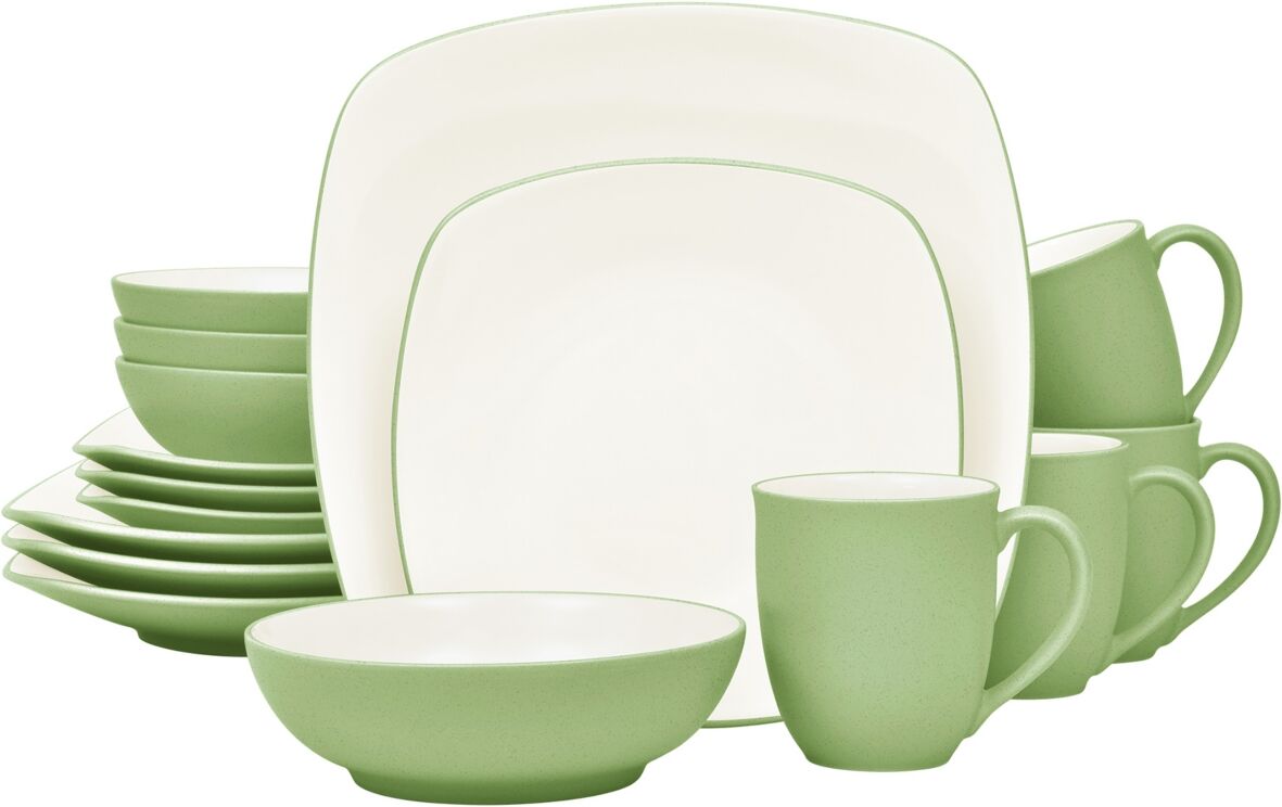 Noritake Colorwave Square 16-Pc. Dinnerware Set, Service for 4 - Apple