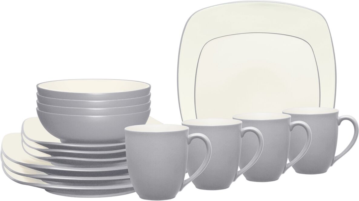 Noritake Colorwave Square 16-Pc. Dinnerware Set, Service for 4 - Slate