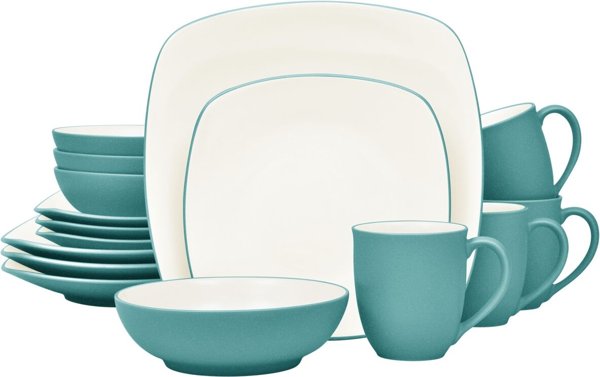 Noritake Colorwave Square 16-Pc. Dinnerware Set, Service for 4 - Turquoise