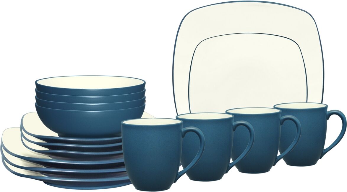 Noritake Colorwave Square 16-Pc. Dinnerware Set, Service for 4 - Blue