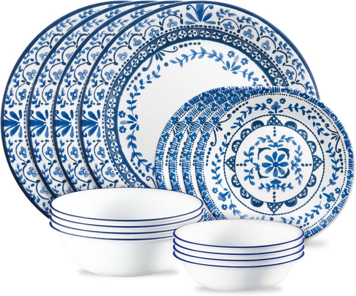 Corelle Portofino 16 Piece Dinnerware Set, Service for 4 - White