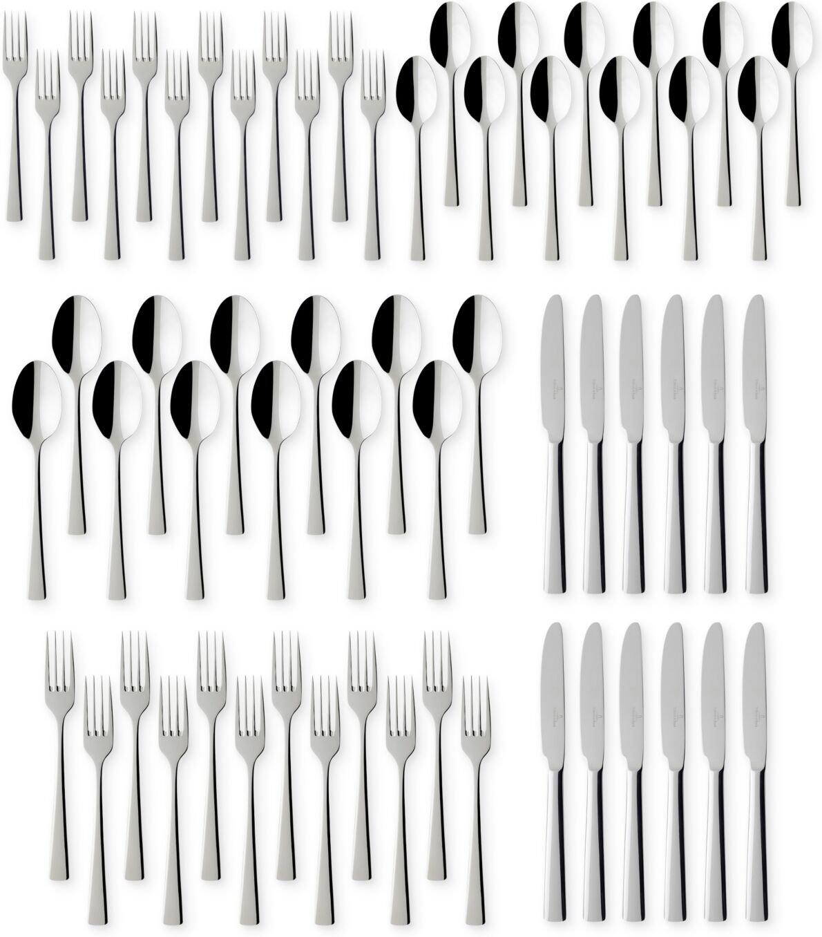 Villeroy & Boch Chancellor 60-Piece Flatware Set, Service for 12 - Silver