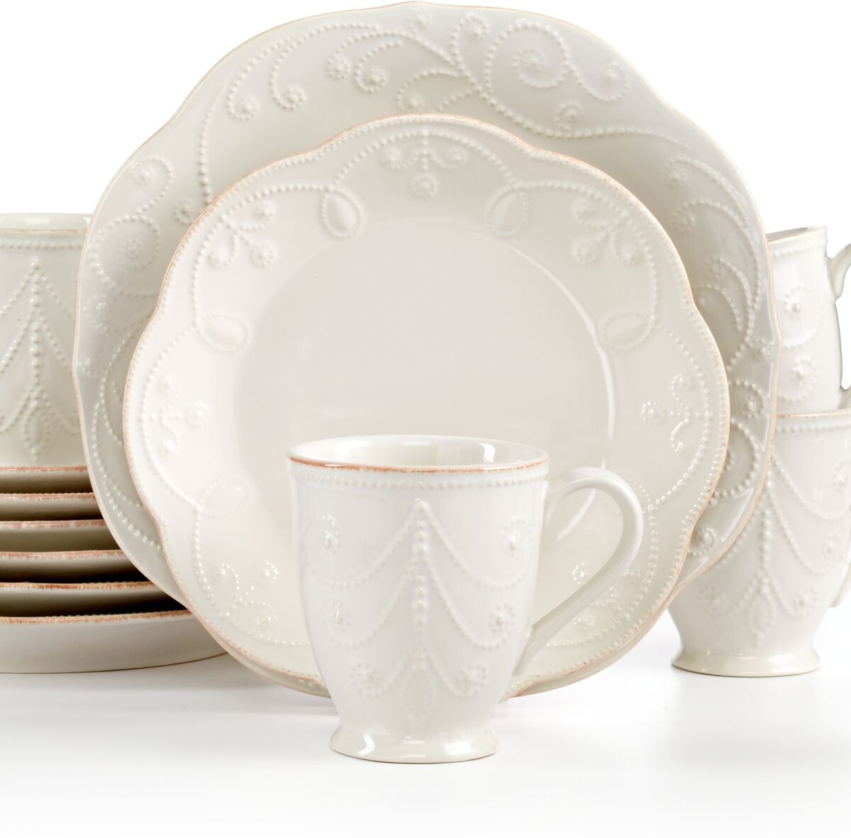 Lenox French Perle 12 Pc. Dinnerware Set, Service for 4 - White