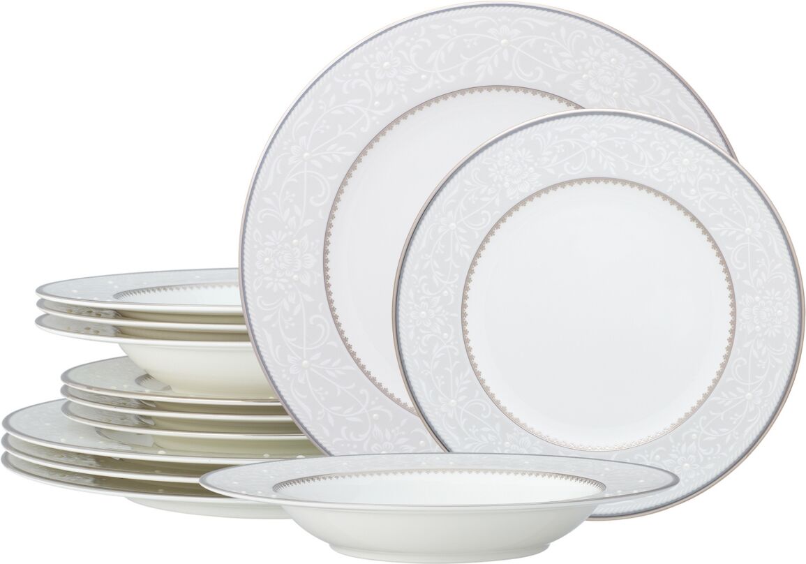 Noritake Brocato 12 Piece Set, Service For 4 - Gray