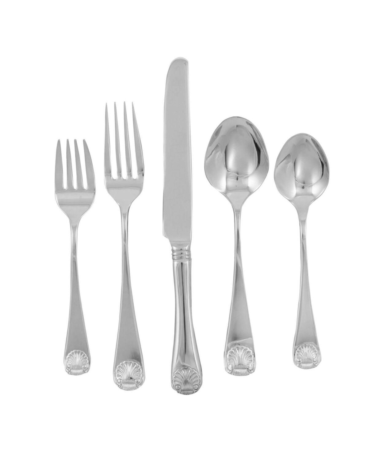 Ginkgo Coquille Flatware 20 Piece Set, Service for 4 - Silver