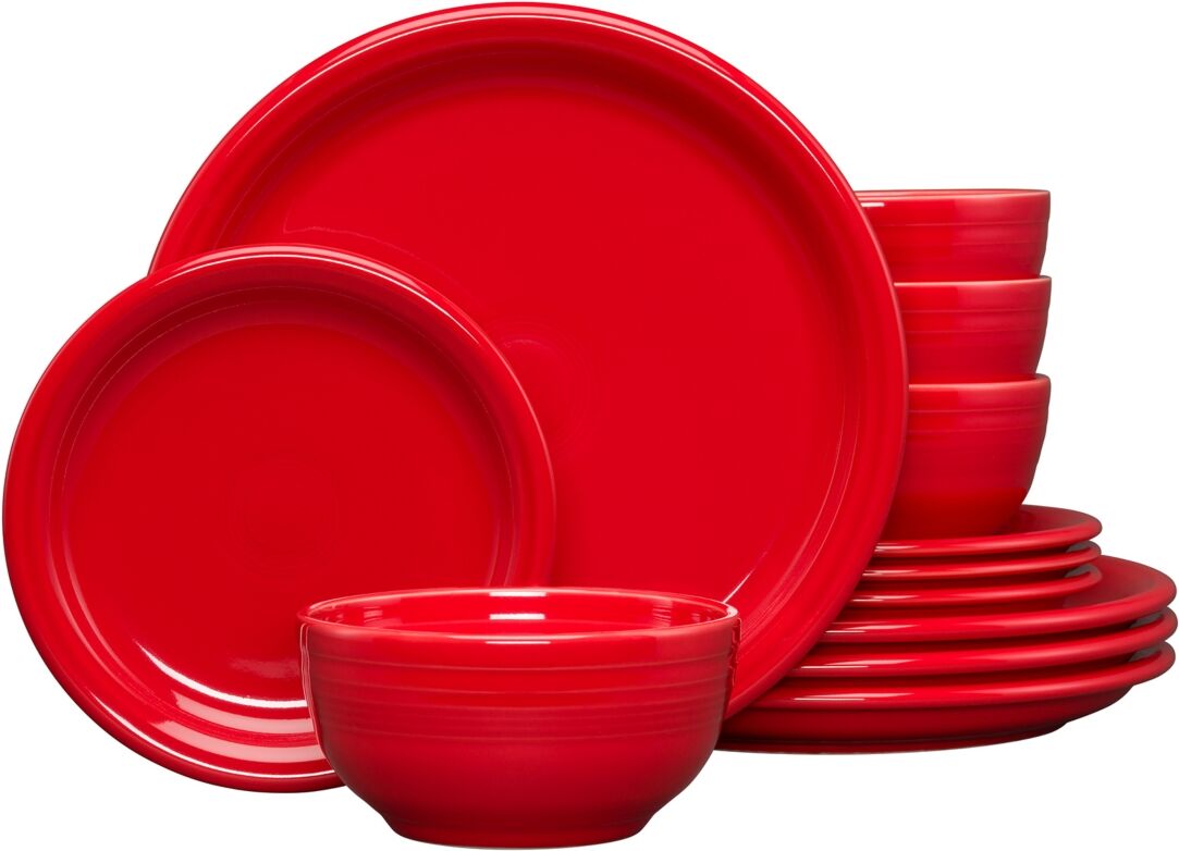 Fiesta 12-Pc Bistro Dinnerware Set, Service for 4 - Scarlet