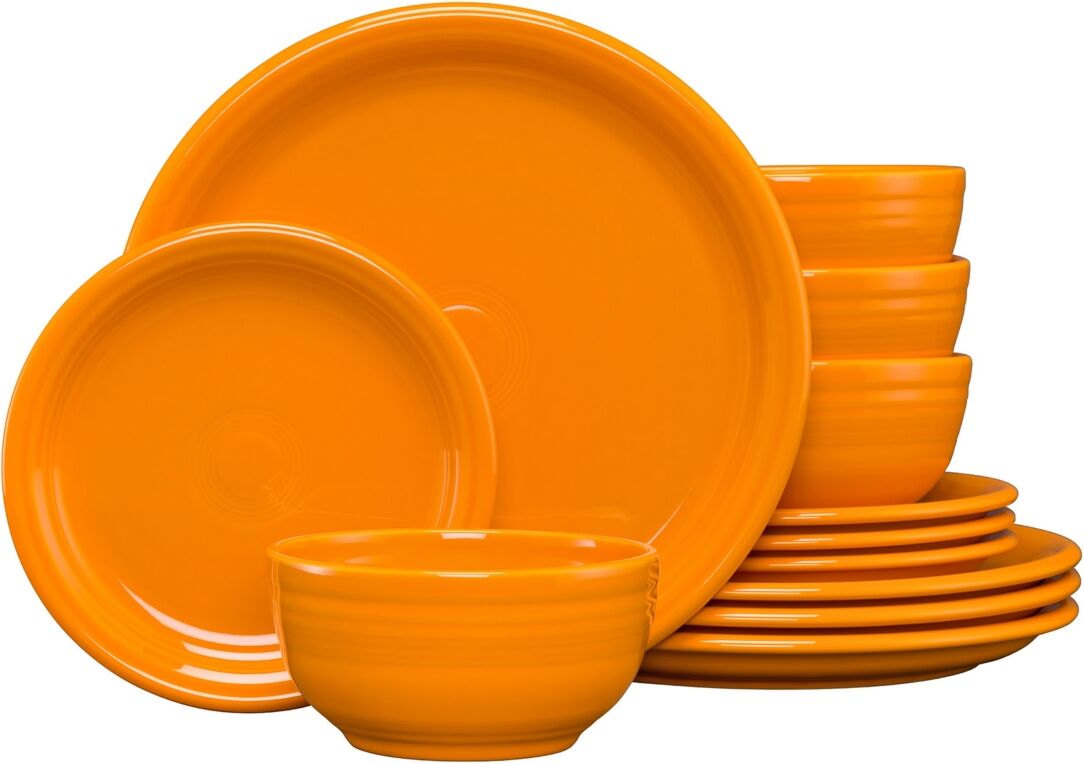 Fiesta 12-Pc Bistro Dinnerware Set, Service for 4 - Butterscotch