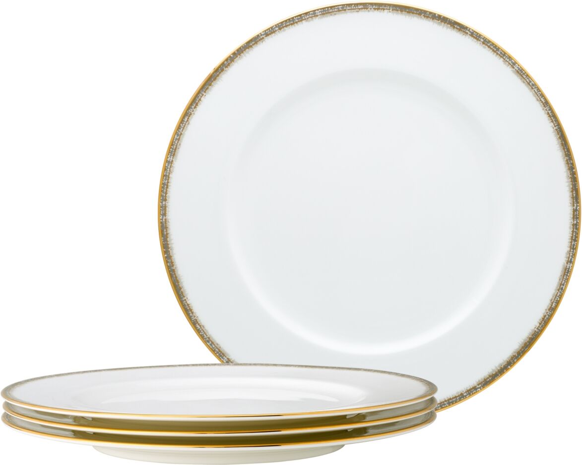 Noritake Haku Set of 4 Dinner Plates, Service For 4 - White