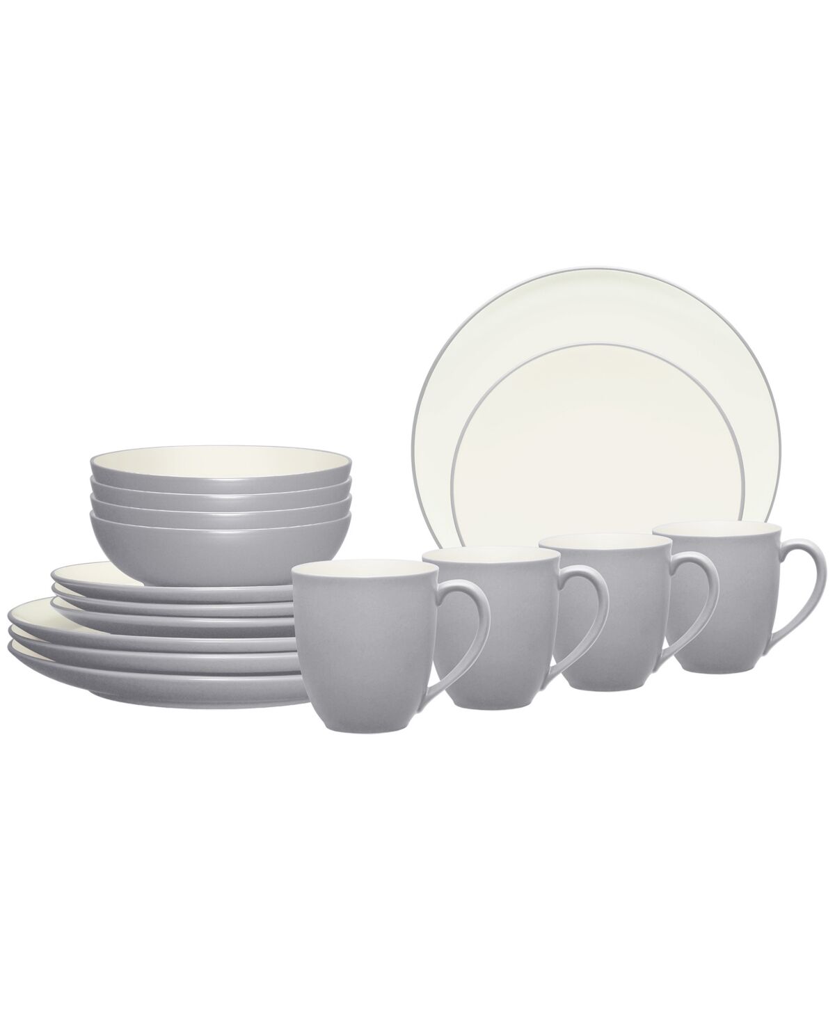 Noritake Colorwave Coupe 16-Pc. Dinnerware Set, Service for 4 - Slate