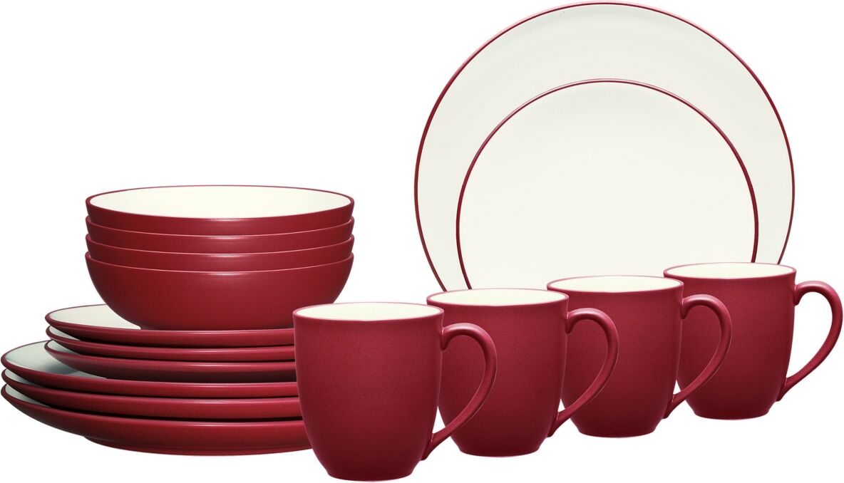 Noritake Colorwave Coupe 16-Pc. Dinnerware Set, Service for 4 - Raspberry