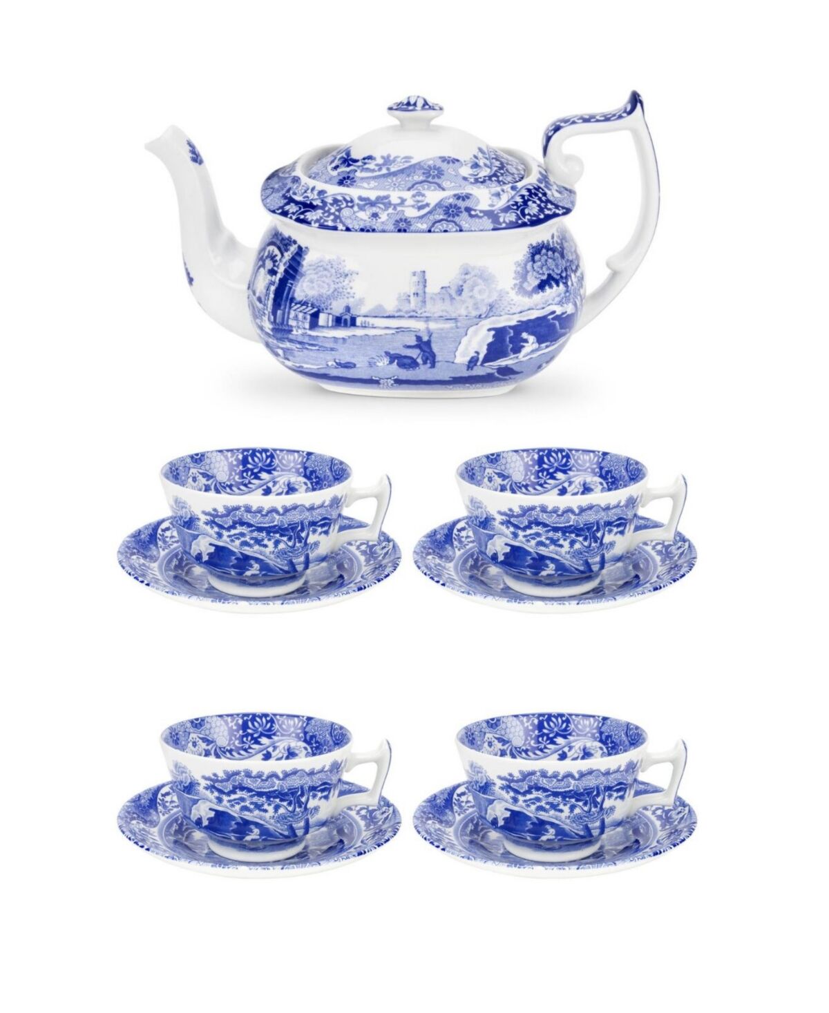 Spode Italian 9 Piece Tea Serving Set, 9 Piece - Blue