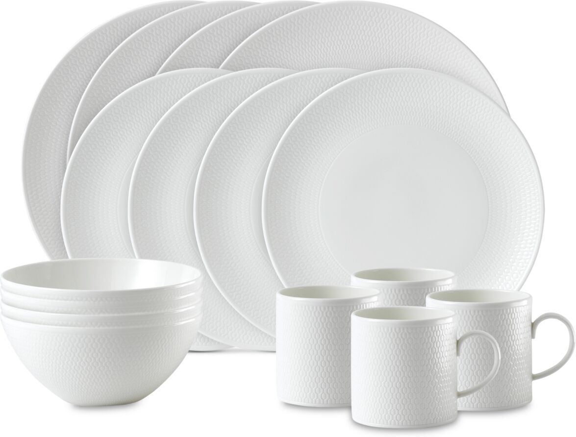 Wedgwood Gio 16-Piece Dinnerware Set, Service for 4 - White