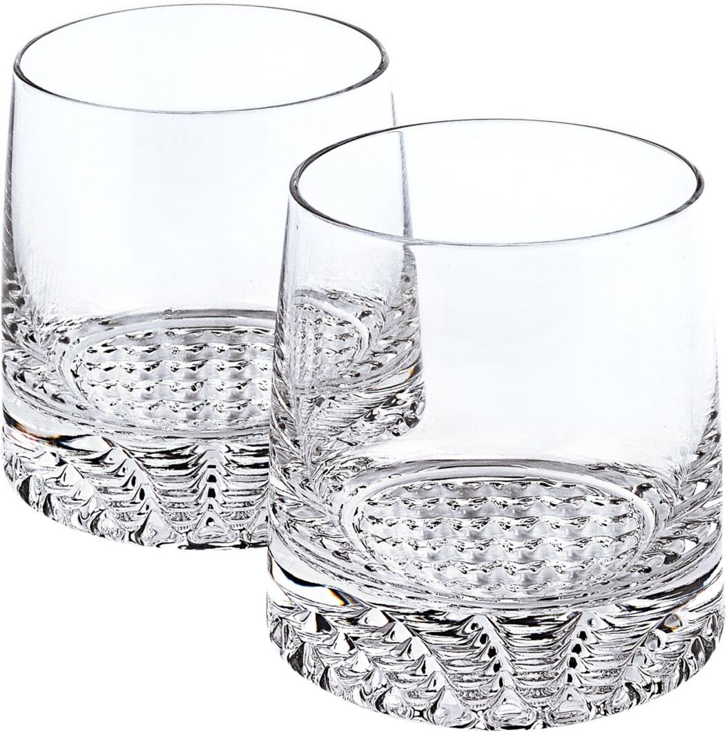 Badash Crystal Park Avenue European Mouth Blown Lead Free Crystal Park Avenue Whiskey Set 4 Pieces Rocks Set - Clear