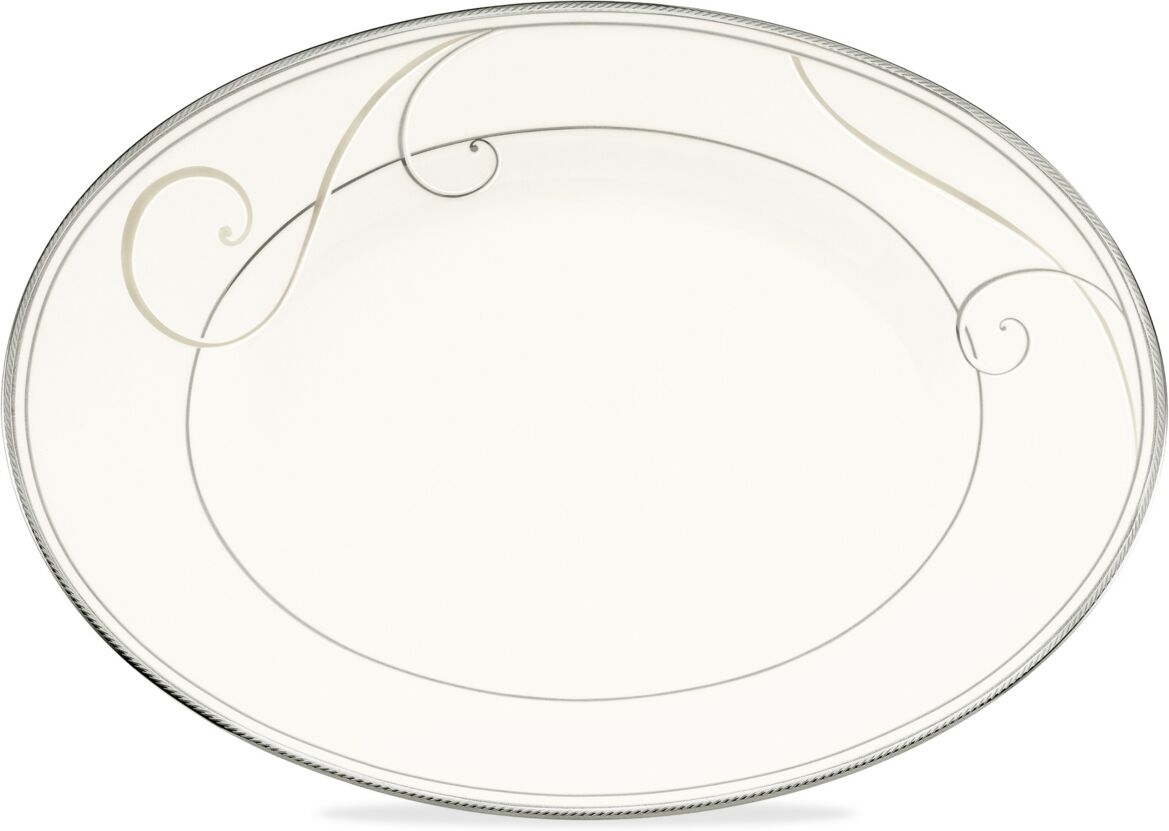 Noritake Dinnerware, Platinum Wave Oval Platter