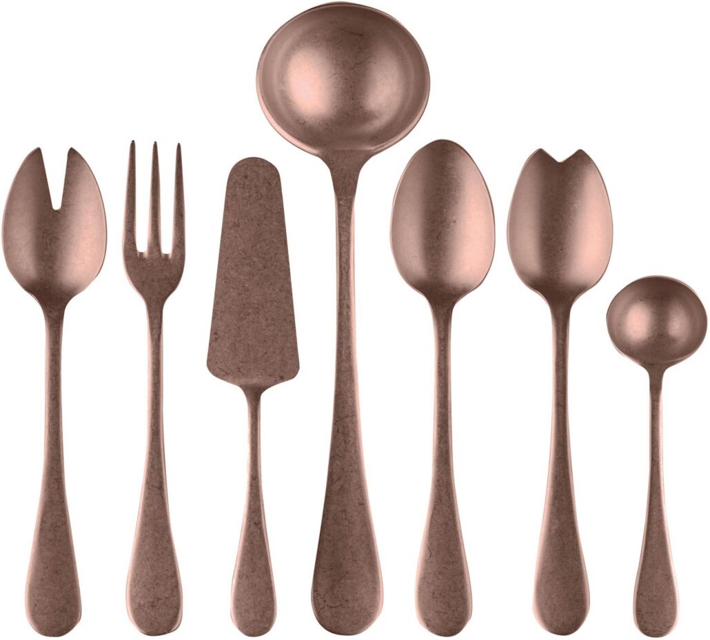 Mepra Vintage-Like Full Serving Set, 7 Piece - Rose Gold