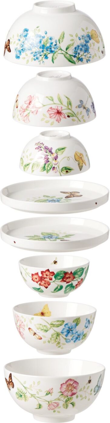 Lenox Butterfly Meadow Luna Nesting 8-Piece Dinnerware Set - Multi and White