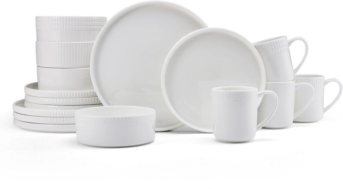 Mikasa Camila Dinnerware Set, 16 Piece - White