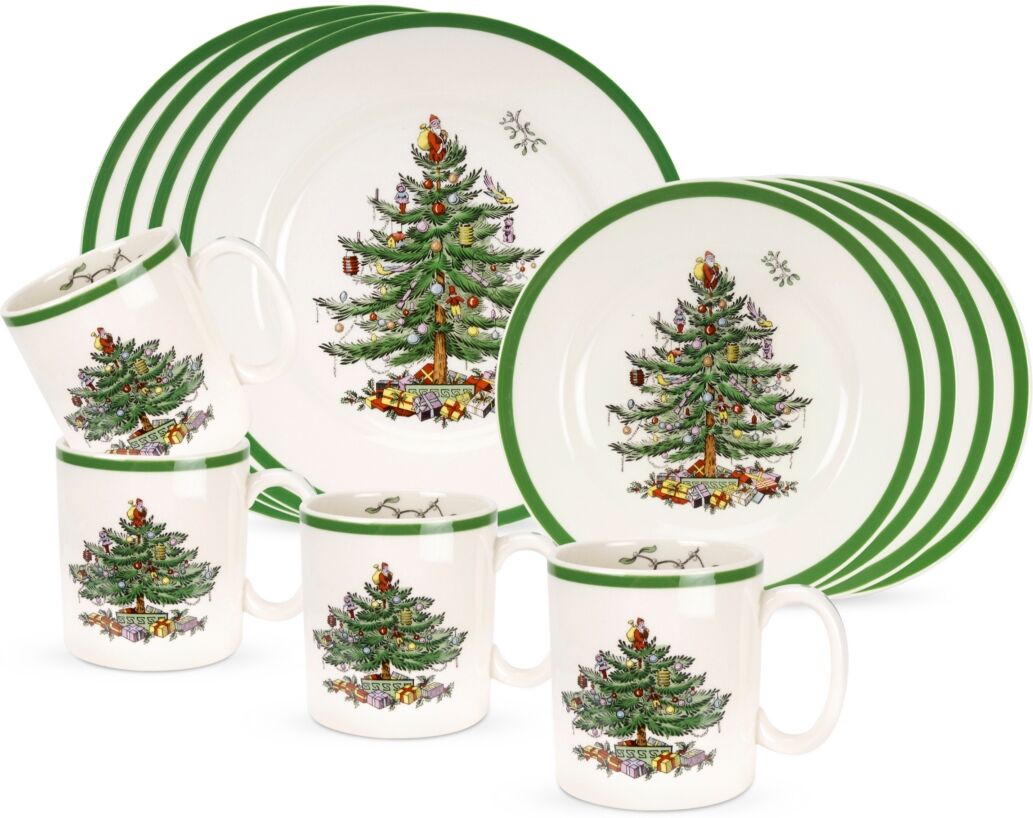 Spode Christmas Tree 12-Pc. Dinnerware Set, Service for 4