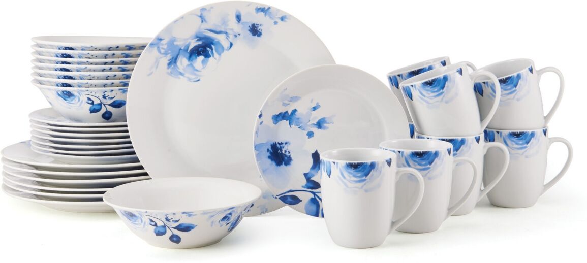 Fitz and Floyd Bloom 32 Piece Dinnerware Set, Service for 8 - Multi Color