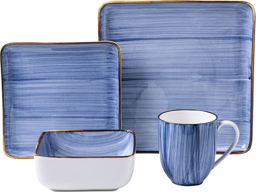 Stone Lain Esmeralda 32 Piece Dinnerware Set, Service for 8 - Blue