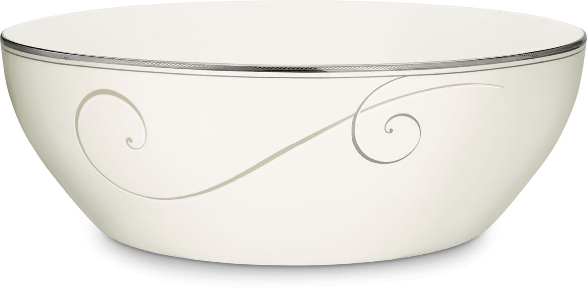 Noritake Dinnerware, Platinum Wave Round Vegetable Bowl