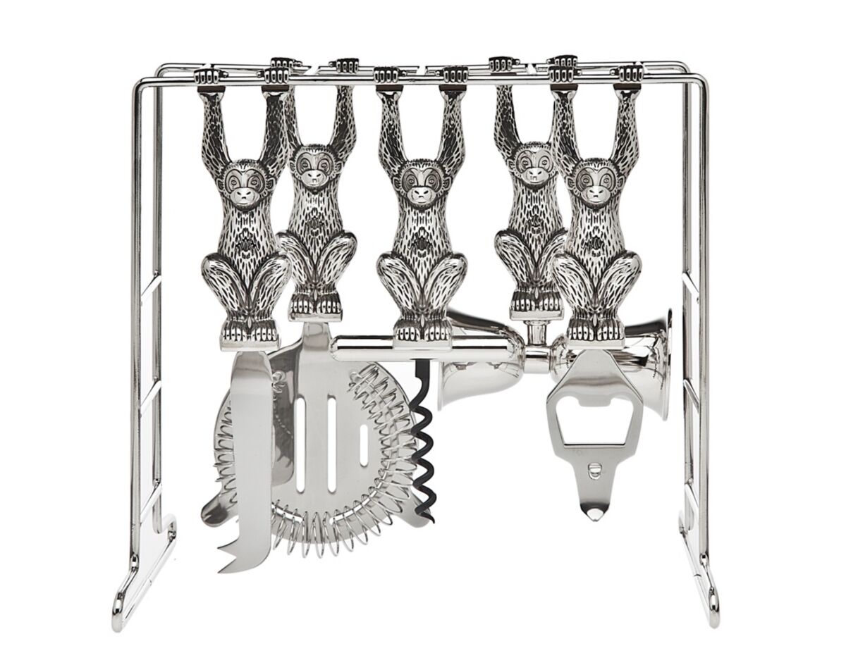 Godinger Monkey Bar Tool Set - Platinum