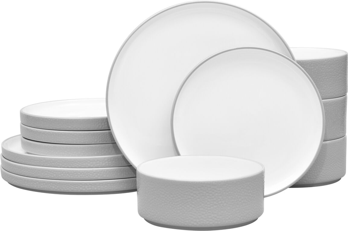 Noritake Colortex Stone 12-Pc. Dinnerware Set, Service for 4 - Grey