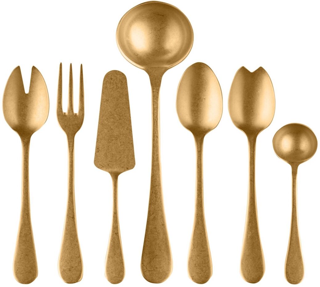 Mepra Vintage-Like Oro Full Serving Set, 7 Piece - Gold-Tone