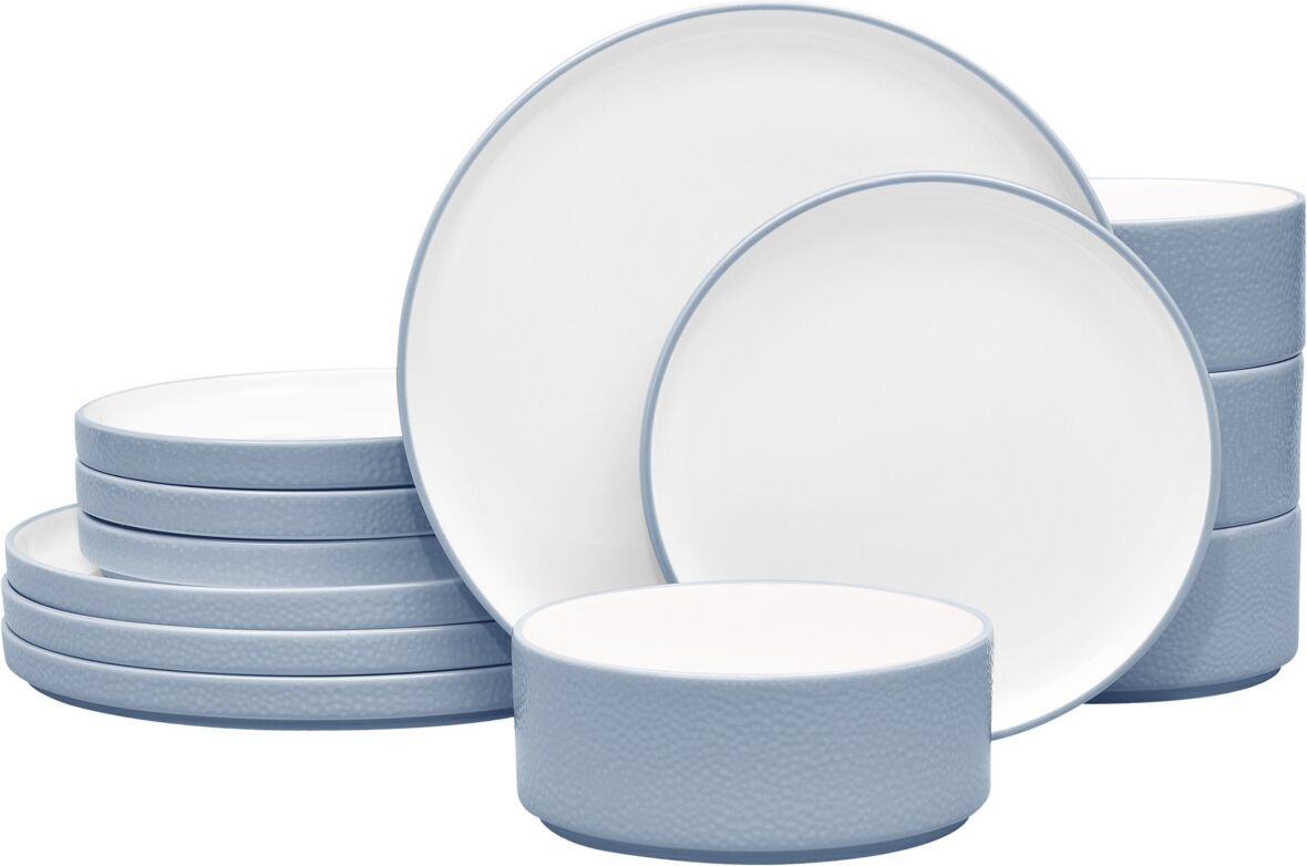 Noritake Colortex Stone 12-Pc. Dinnerware Set, Service for 4 - Aqua