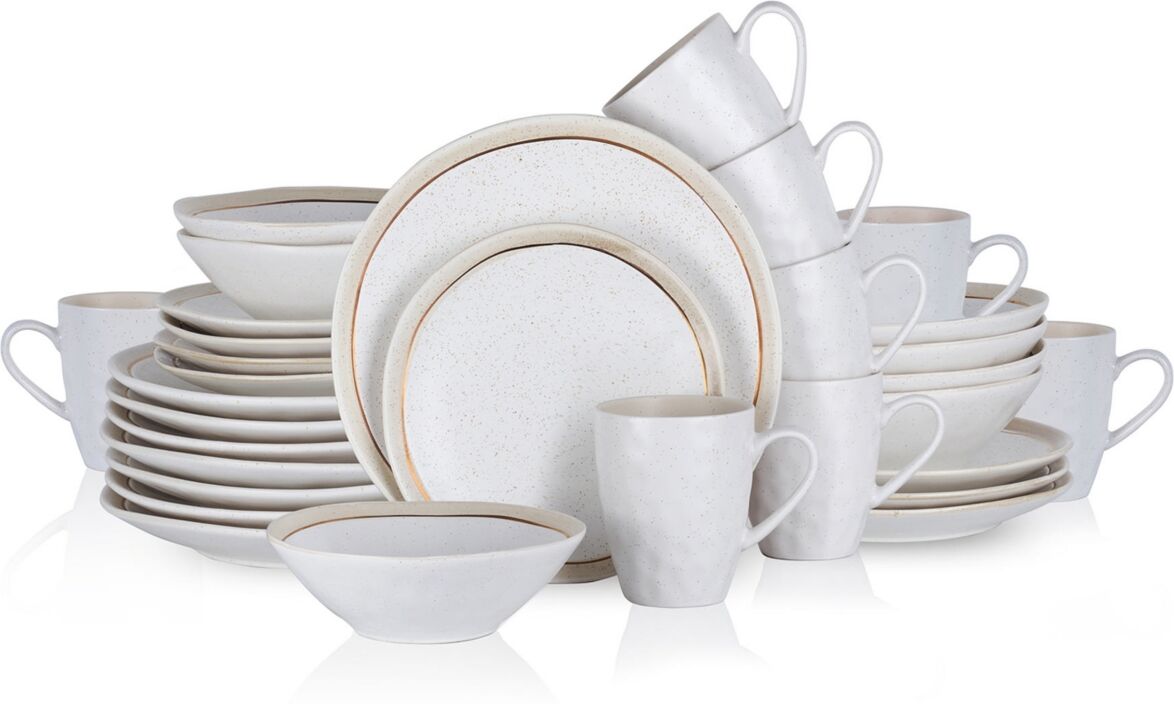 Stone Lain Clara 32 Piece Dinnerware Set, Service for 8 - White