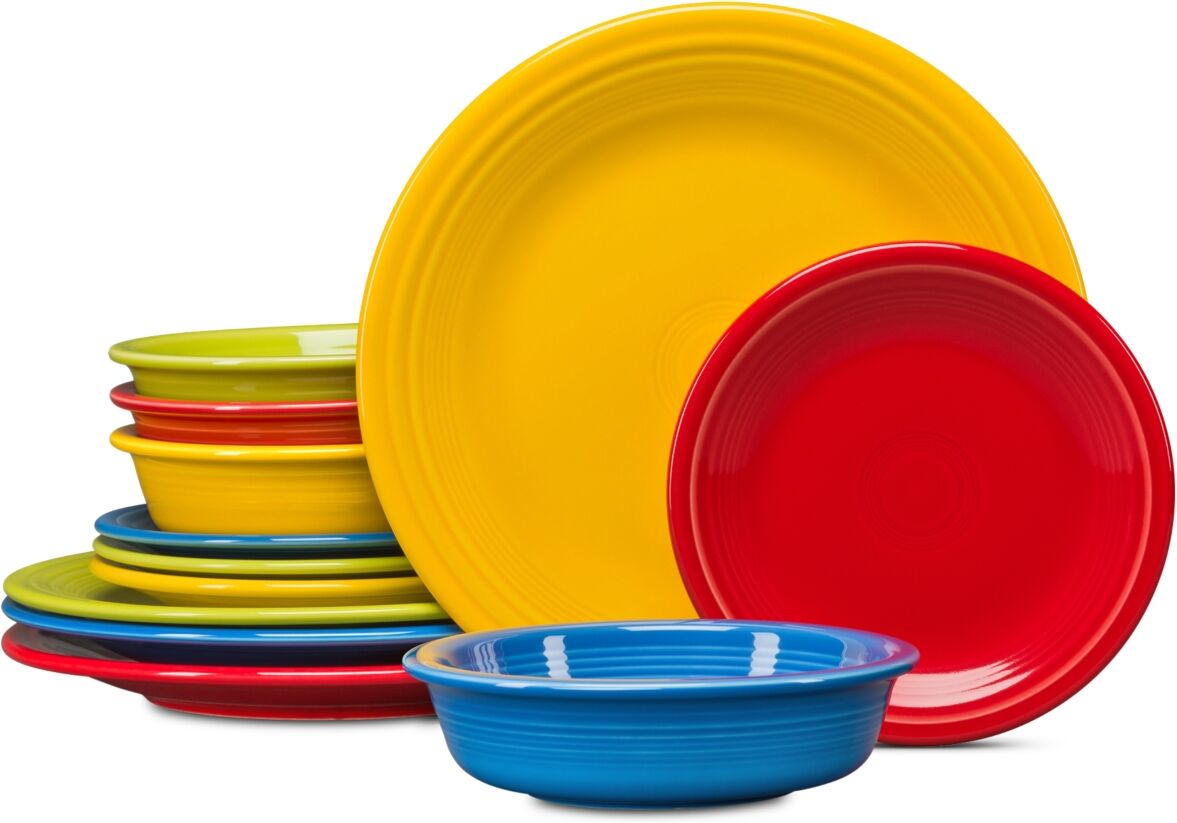 Fiesta Bright Colors 12-Pc. Classic Dinnerware Set, Service for 4 - Bright Colors