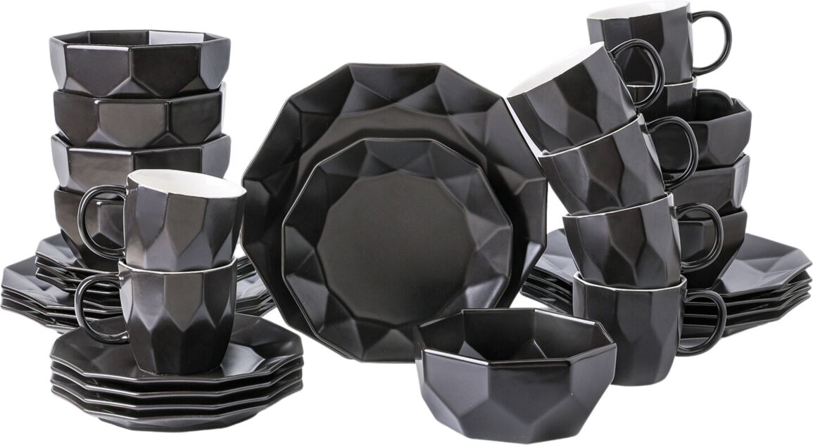 Stone Lain Jamie 32 Piece Dinnerware Set, Service for 8 - Black