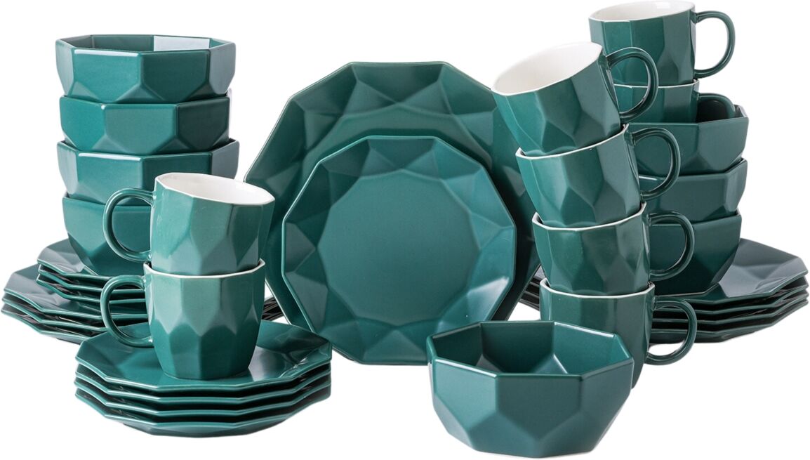 Stone Lain Jamie 32 Piece Dinnerware Set, Service for 8 - Green