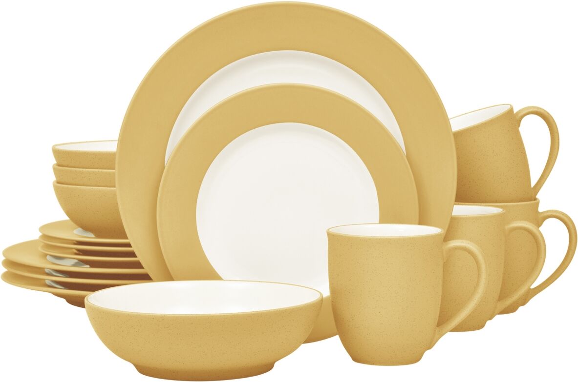 Noritake Colorwave Rim 16-Pc. Dinnerware Set, Service for 4 - Mustard