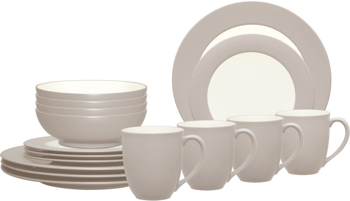 Noritake Colorwave Rim 16-Pc. Dinnerware Set, Service for 4 - Sand