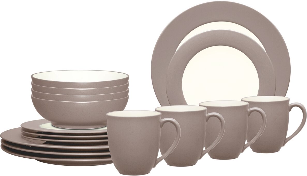 Noritake Colorwave Rim 16-Pc. Dinnerware Set, Service for 4 - Clay