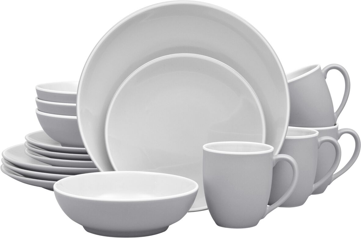 Noritake ColorTrio Coupe 16 Piece Dinnerware Set, Service for 4 - Slate