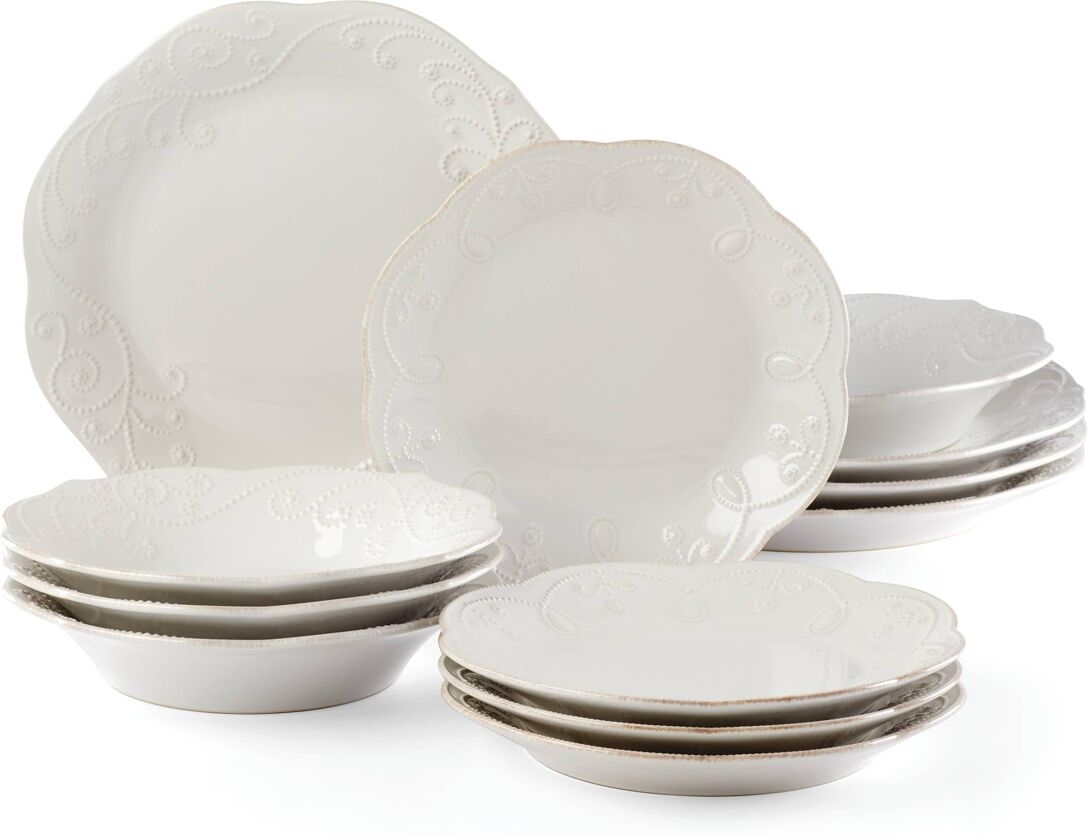 Lenox French Perle White 12 Pc. Dinnerware Set, Service for 4, Created for Macy's - White