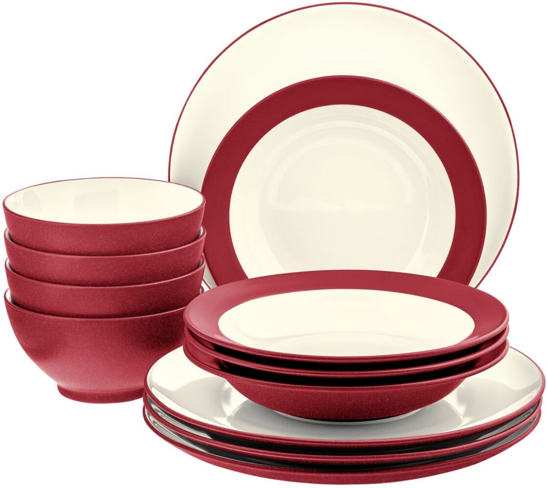 Noritake Colorwave Coupe 12-Piece Dinnerware Set, Service for 4, Created for Macy's - Raspberry