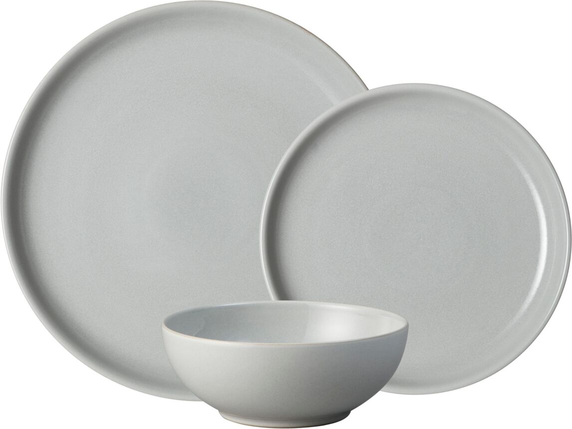 Denby Soft Grey Intro Coupe 12-pc Dinnerware Set, Service for 4 - Grey