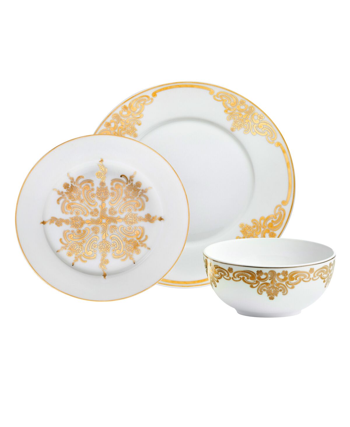 Godinger Baroque 12-pc Dinnerware Set, Service for 4 - Gold