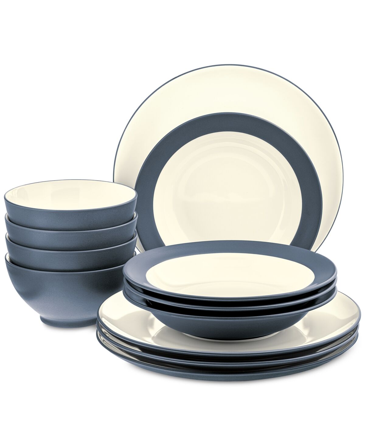 Noritake Colorwave Coupe 12-Piece Dinnerware Set, Service for 4, Created for Macy's - Blue