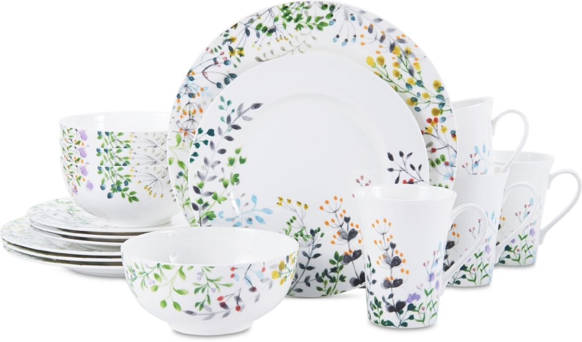 Mikasa Tivoli Garden 16 Piece Dinnerware Set, Service for 4 - White