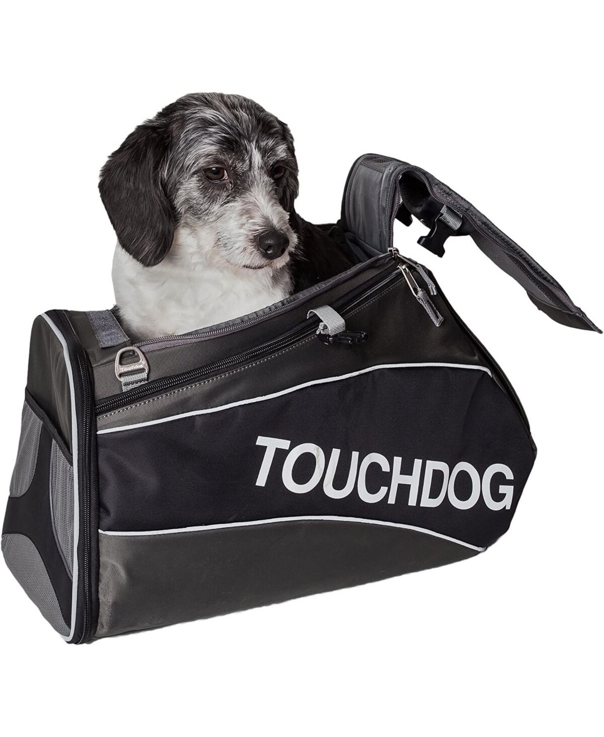 Touchdog Modern-Glide Airline Approved Water-Resistant Dog Carrier - Black