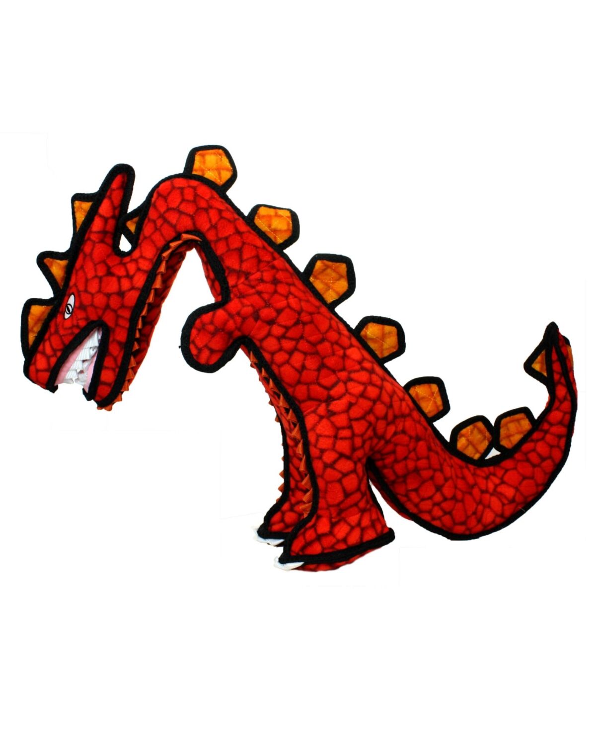 Tuffy Dinosaur Destructosaurus, Dog Toy - Red